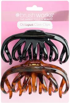 Haar Styling brushworks Octopus Claw Clips 2 st