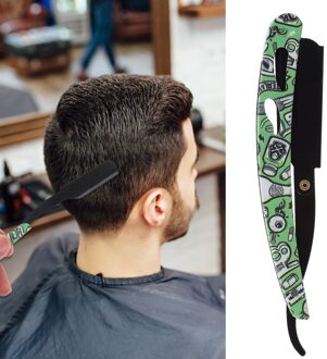 Haar Styling Scheermes Duurzaam Kapper Manual Scheerapparaat Barbershop Kappers Supply groen
