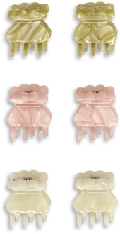 Haar Styling Sui Ava Tiny Soft Serve Claws Helle Mix 6 st