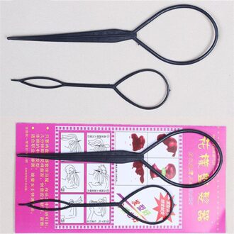 Haar Tool 2 Stuks Paardenstaart Schepper Plastic Lus Styling Tools Pony Tail Clip Haar Vlecht Maker Styling Tool 01