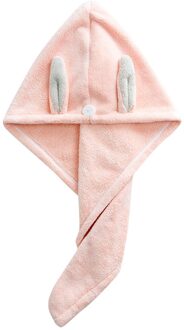 Haar Tulband Douche Cap Coral Fluwelen Snel Droog Haar Handdoek Vrouwen Douche Hoed Verpakt Badmuts Tool Badkamer Accessoires #828 roze