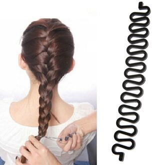 Haar Vlechten 2 Ps Zwart Braider Franse Stijl Fish Bond Golven Roller Met Haar Twist Styling Bun Maker Haarlok Barrette magic Tool