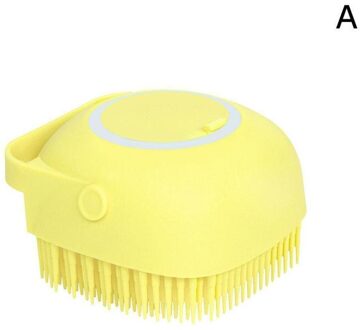 Haar Wassen Kam Massage Borstel Met Haak Voet Scrubber Silicone Baby Hoofdhuid Massage Body Kam Badkamer Benodigdheden geel