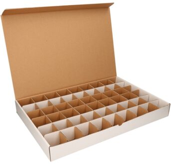 Haaraccessoires opbergen sorteerdoos/box/bak - opbergdoos voor elastiekjes - met 54x 6 cm vakken