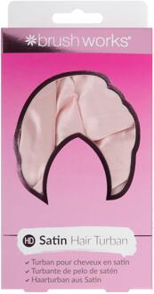 Haarband brushworks Satin Hair Turban Pink 1 st