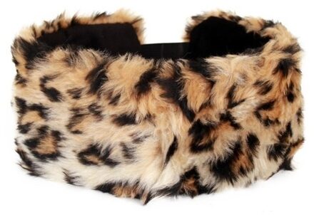 Haarband Met Pluche Panter Dieren Print Voor Dames