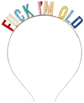 Haarband Verjaardag Fuck I'm Old Multikleur - Print