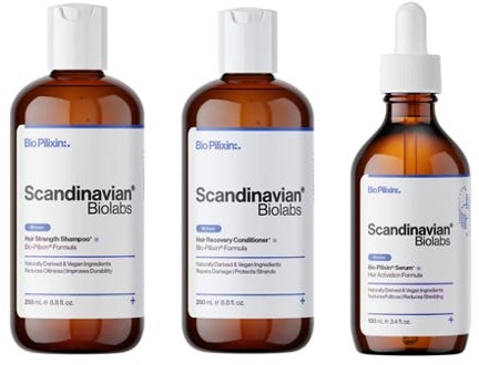 Haarbehandeling Scandinavian Biolabs Bio-Pilixin Hair Activation Serum & Hair Strength Shampoo + Conditioner For Women 100 ml + 2 x 250 ml