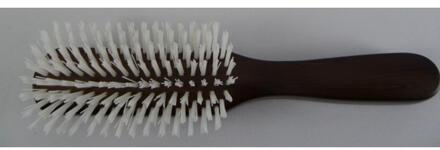Haarborstel 21,5cm recht bruin hout 158