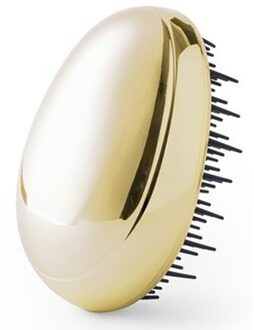 Haarborstel - anti-klit - goudkleurig - 9 cm - voor onderweg