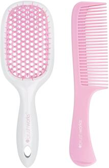 Haarborstel brushworks Blowdry Brush and Comb 2 st
