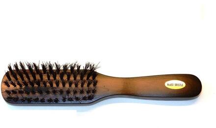 Haarborstel smal harde gemixte haren bruin