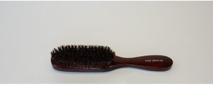 Haarborstel zwart pure 21x4 cm bruin