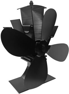 Haard 4 Blade Warmte Aangedreven Kachel Fan Log Hout Brander Eco Vriendelijke Stille Ventilator Thuis Efficiënte Warmteverdeling Fan