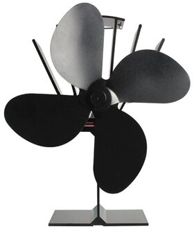 Haard 4 Blade Warmte Aangedreven Kachel Fan Log Hout Brander Eco Vriendelijke Stille Ventilator Thuis Efficiënte Warmteverdeling Fan