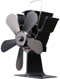Haard 5Blades Warmte Aangedreven Kachel Fan Log Hout Brander Rustig Thuis Haard Ventilator Efficiënte Warmteverdeling