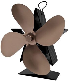 Haarden Kachel Ventilator, 4 Blades Warmte Aangedreven Kachel Ventilator Voor Hout/Haard-Stilte Bediening, efficiënte Warmteverdeling Fan bronzen