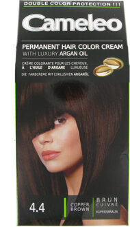Haarkleuring permanente creme kleuring koper bruin 4.4