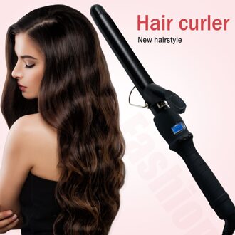 Haarkrulspelden Rollers Krultang Styler Professionele Zachte Curling Haar Krullen Wand Lcd Display Corrugation Voor Haar geen doos / EU
