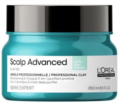 Haarmasker L'Oréal Professionnel Scalp Advanced Anti-Oiliness 2-in-1 Deep Purifier Clay 250 ml