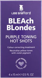 Haarmasker Lee Stafford Bleach Blondes Purple Toning Hot Shots 4 x 15 ml