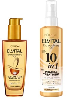 Haarolie L'Oréal Paris Elvital Extraordinary Oil Dry Hair Oil & 10 In 1 Miracle Treatment 100 ml + 150 ml