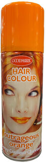 Haarspray of haarverf - kleur oranje - verkleed accessoires - 125 ml - volwassenen en kinderen