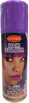 Haarspray of haarverf - kleur paars - verkleed accessoires - 125 ml - volwassenen en kinderen