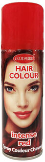 Haarspray of haarverf - kleur rood - verkleed accessoires - 125 ml - volwassenen en kinderen