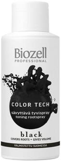 Haarverf Biozell Color Glow Root Spray Black 100 ml
