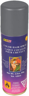 Haarverf/haarspray - zilver - spuitbus - 125 ml - Carnaval