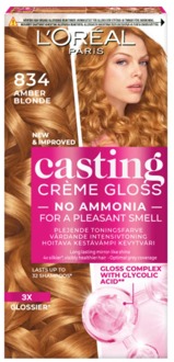 Haarverf L'Oréal Paris Casting Crème Gloss 834 Amber Blonde 1 st
