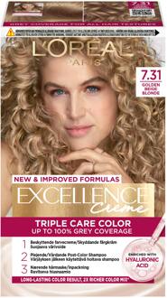 Haarverf L'Oréal Paris Excellence Creme Hair Color 7.31 Golden Beige Blonde 1 st