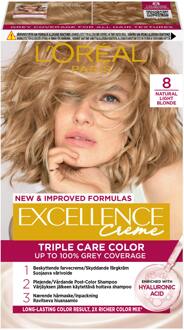 Haarverf L'Oréal Paris Excellence Creme Hair Color 8.0 Natural Light Blonde 1 st