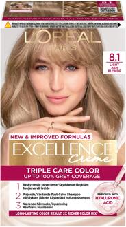 Haarverf L'Oréal Paris Excellence Creme Hair Color 8.1 Light Ash Blonde 1 st