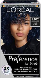 Haarverf L'Oréal Paris Préférence Vivid Colours 1.102 Blue Black 1 st