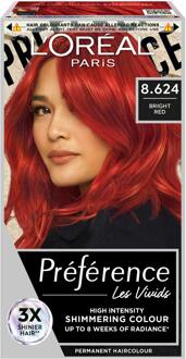 Haarverf L'Oréal Paris Préférence Vivid Colours 8.624 Bright Red 1 st