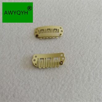Haarverlenging Snap Clips Pruiken Inslag Toupet Clips Rvs 2.8 Cm blond
