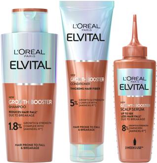 Haarverlies L'Oréal Paris Elvital Growth Booster Full Routine 200 ml + 100 ml + 150 ml