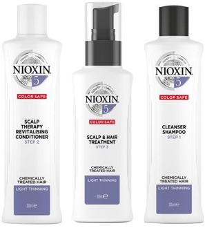 Haarverlies Nioxin Starter Set System 5 For Frizzy Untreated Hair 150 ml + 150 ml + 50 ml