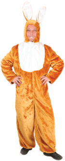 Haas verkleedkleding - bruin - pluche - volwassenen - hazenpak - paashaas kostuum