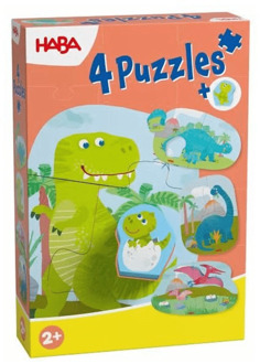 Haba Dino's Puzzel (3 en 4 stukjes)
