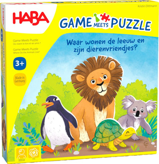 Haba Game meets Puzzle - Waar Wonen de Leeuw en zijn Dierenvriendjes?