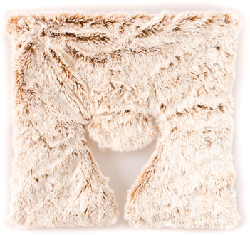 Habibi Warmte/magnetron opwarm kussen - nek/rug warmer - creme wit - 40 x 37 cm - pittenzak - Opwarmknuffels Multikleur