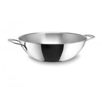 Habonne Wok 34 cm - Avance Triply - Habonne Zilver