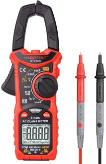 Habotest HT206 Ac Dc Digitale Stroomtang Multimeter Pinza Amperimetrica True Rms Hoge Precisie Capaciteit Ncv Ohm Hz Tester HT206A AC Basic