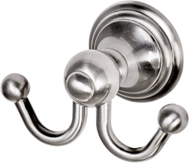 Haceka Allure Handdoekhaak - dubbel - geborsteld RVS 1208434 RVS look mat