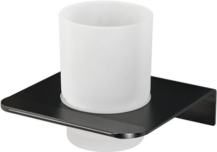 Haceka Bekerhouder Haceka Redefine Enkel Alu Mat Zwart