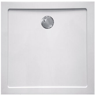 Haceka Belice Douchebak - 90x90x4cm - composiet - vierkant - glans wit 1159034 Wit glans