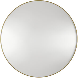 Haceka Deco spiegel - 80x80cm - rond - geborsteld goud 2015965 Goud geborsteld